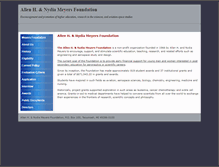 Tablet Screenshot of meyersfoundation.org